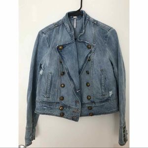 Free People Military Jean Jacket
